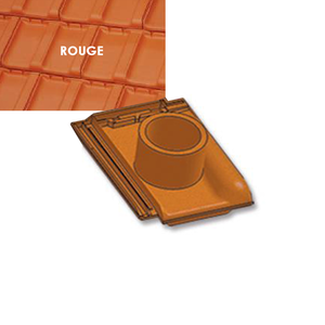 TUILE A DOUILLE COTE FLEURIE PV Ø150 ROUGE